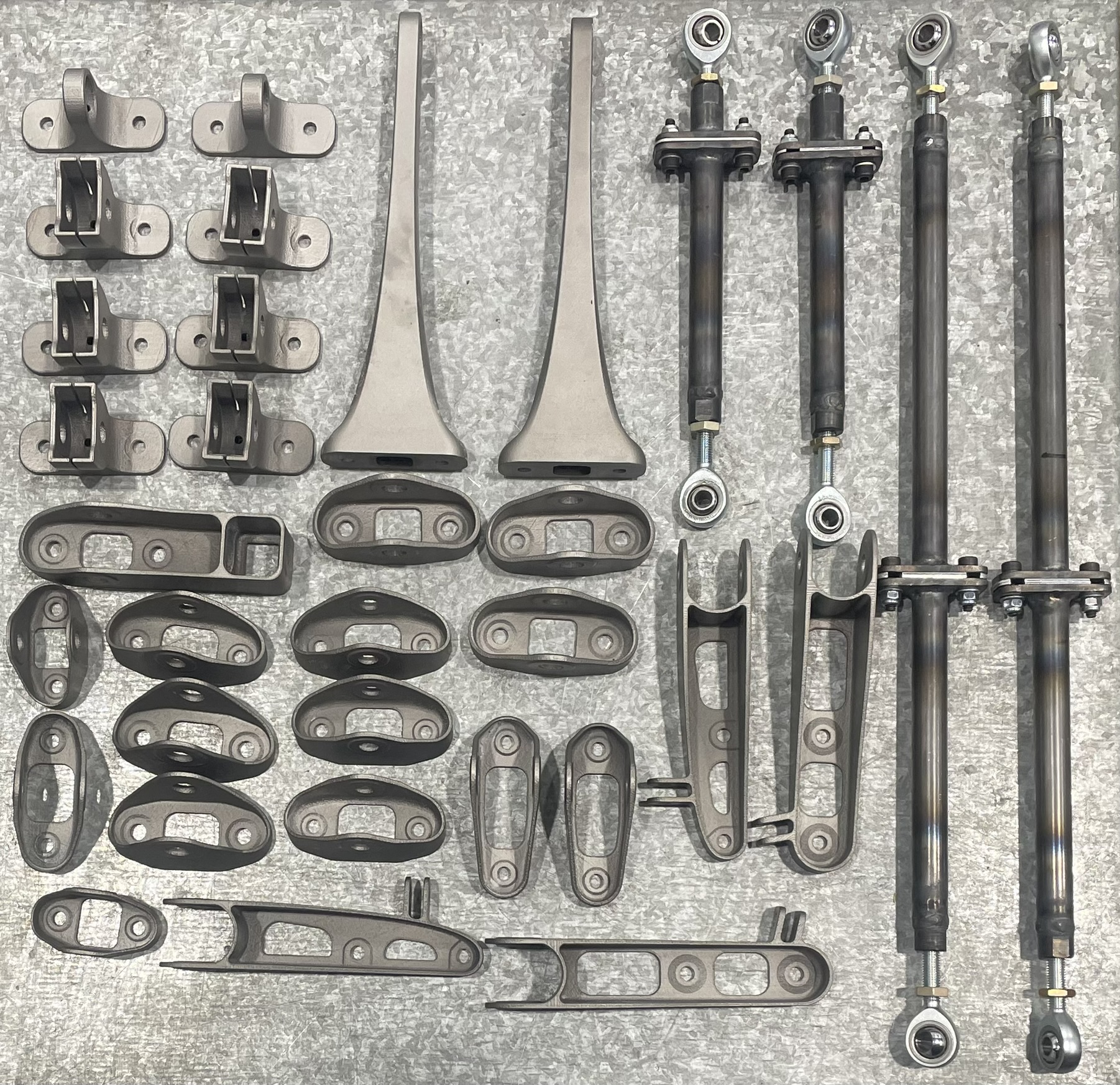 Brackets tie rods sandblasted